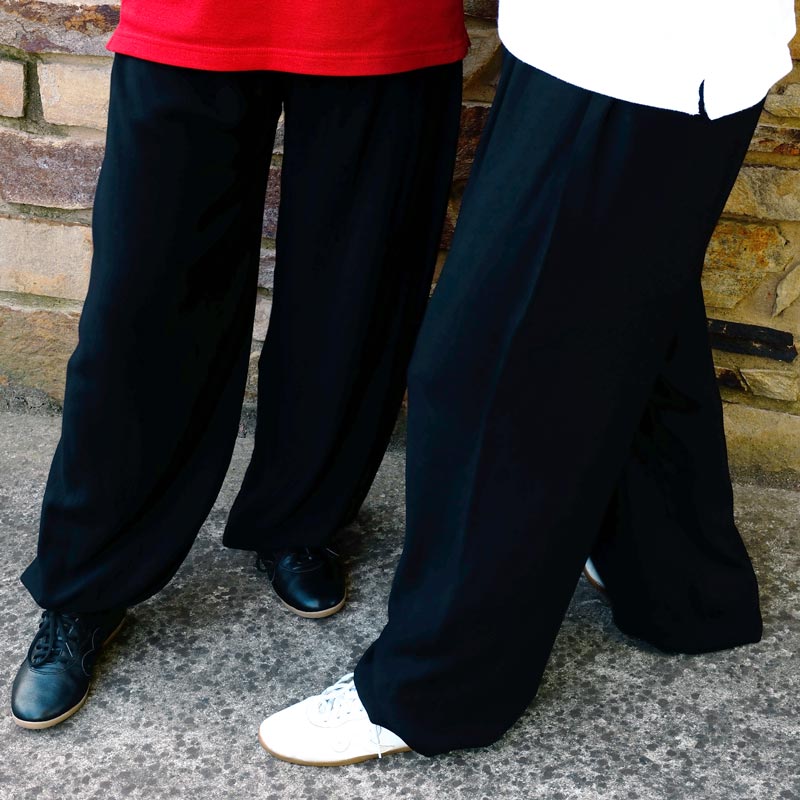 Kung Fu Pants Un-Tearable Design Shaolin Yoga Tai Chi Heavy Cotton Black